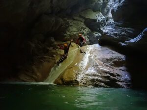 Un beau toboggan dans le canyon de l'Infernet