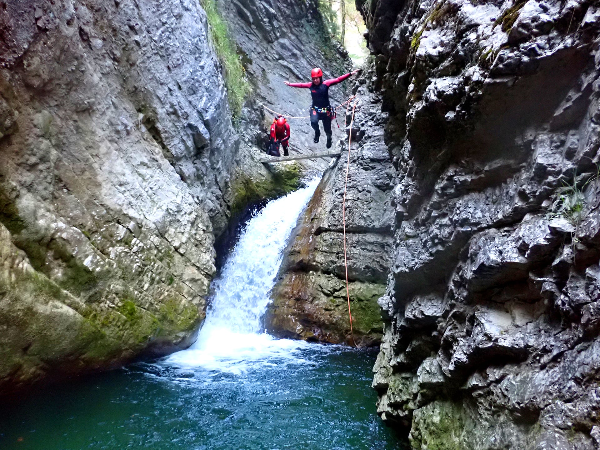 Dernier saut du canyon de Montmin